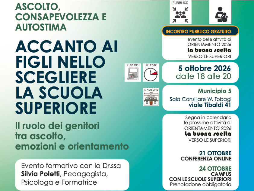 Accanto ai figli nello scegliere la scuola superiore